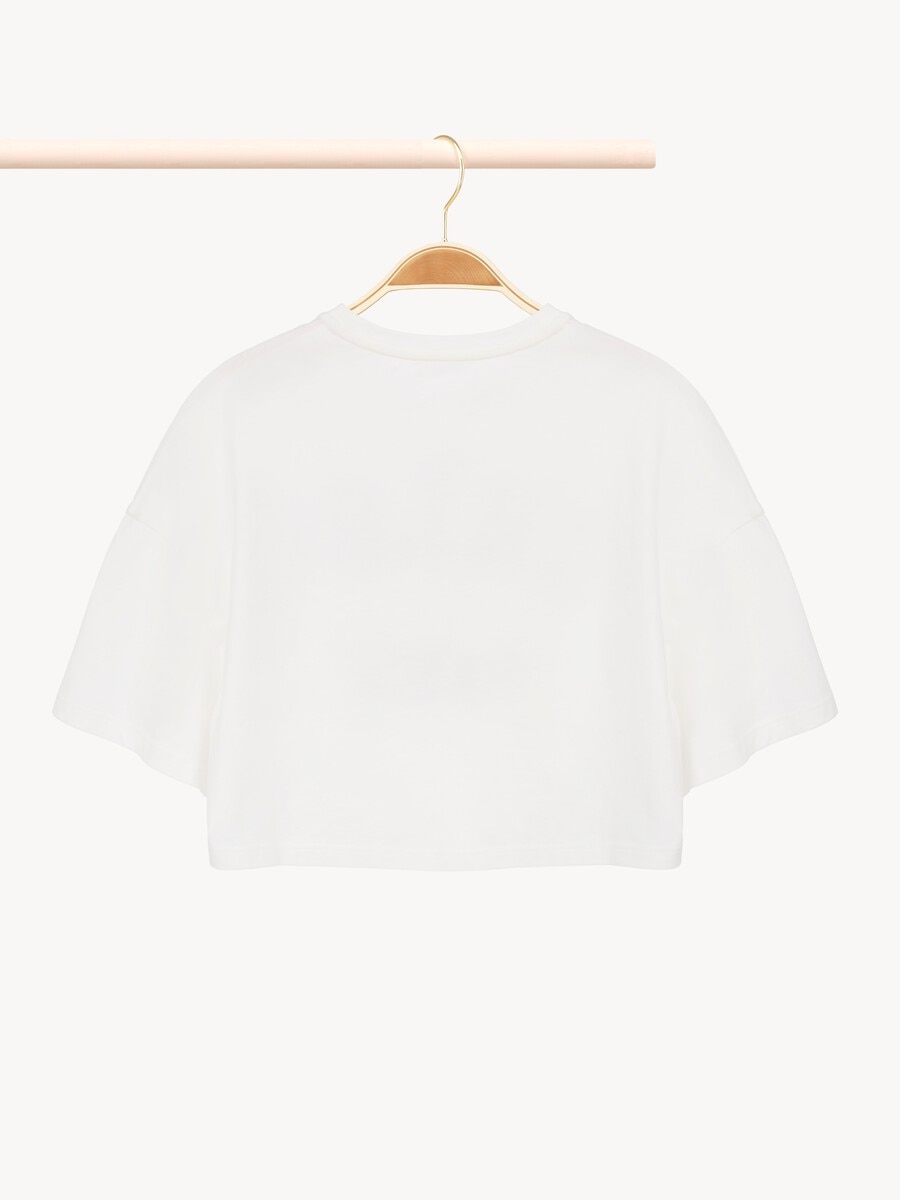 Kids' cropped logo T-shirt - 3