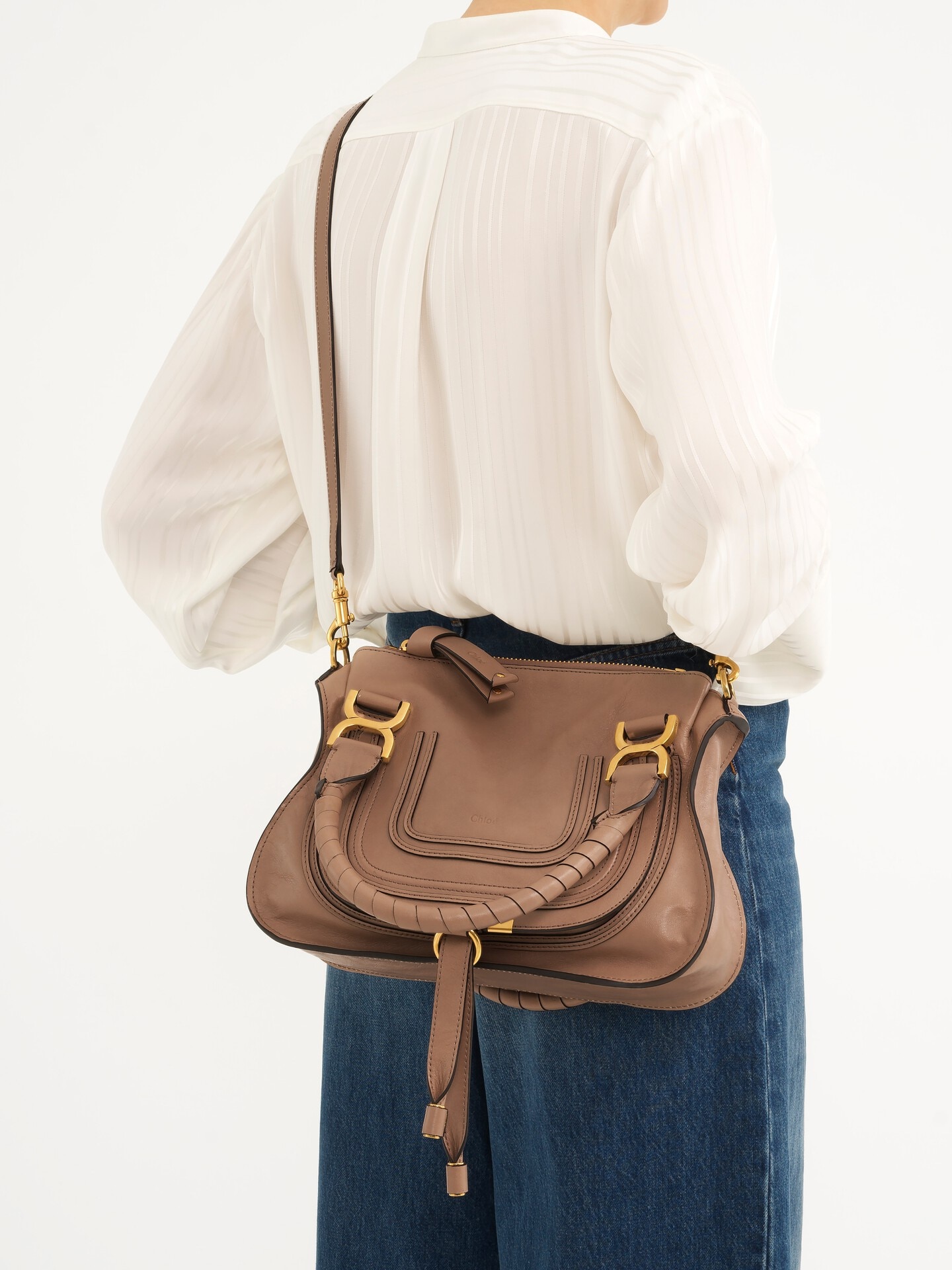 Kleine Marcie Tasche aus gl&auml;nzendem Leder - 3