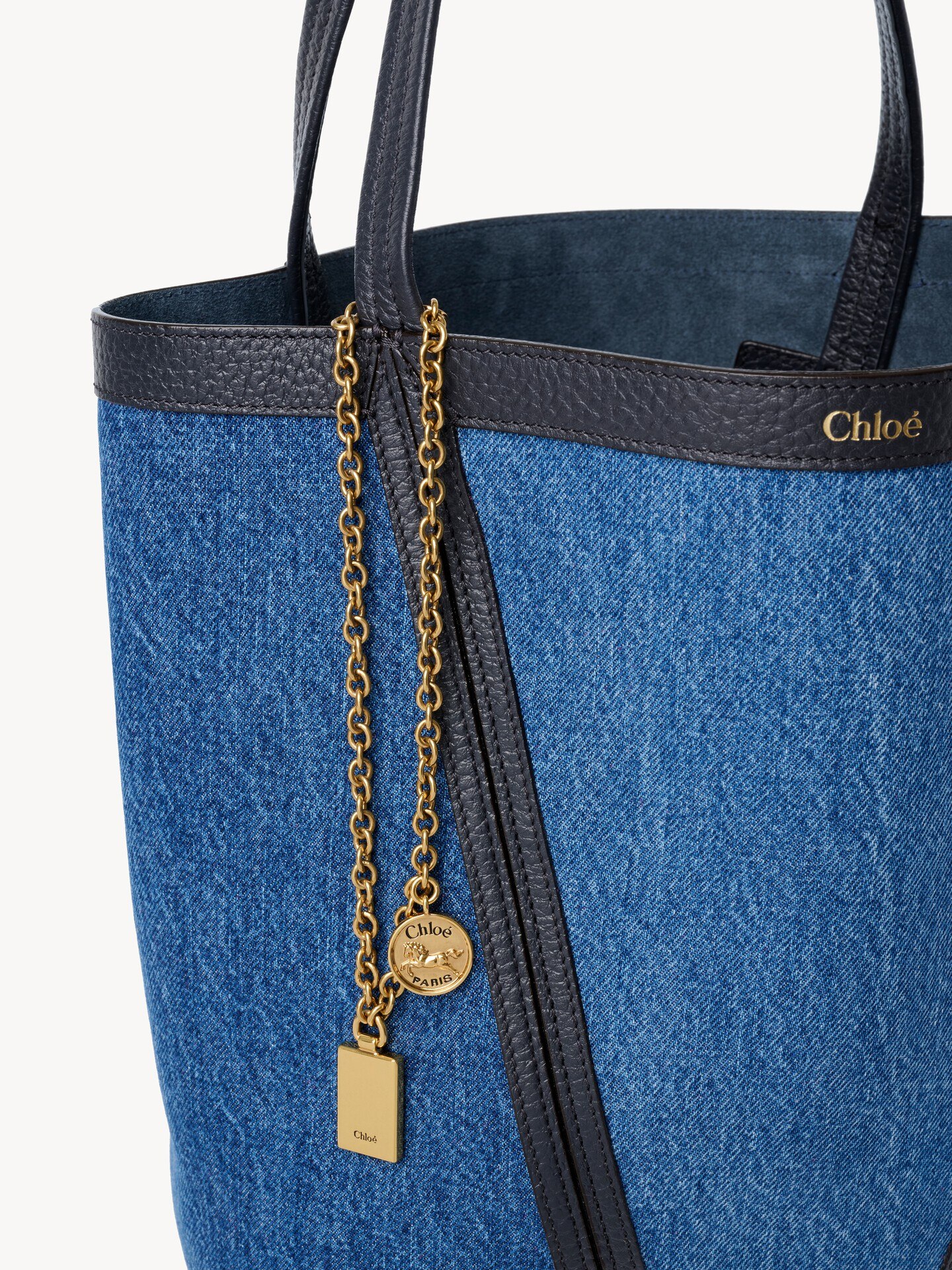 Chlo&eacute; Spin Tote Bag aus Denim - 6