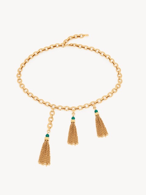 The Chlo&eacute; Pompoms belt