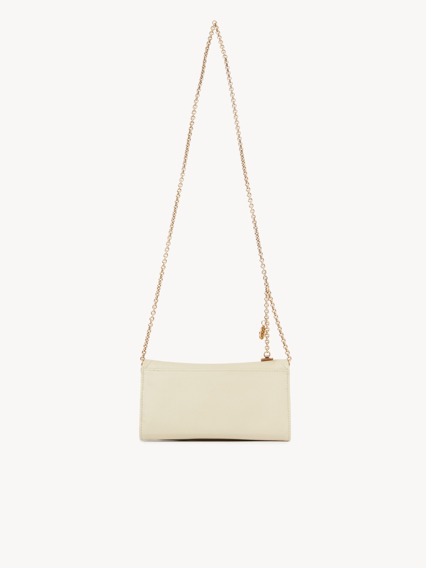 Chlo&eacute; Spin Brieftasche mit &Uuml;berschlag aus genarbtem Leder mit Kette - 5