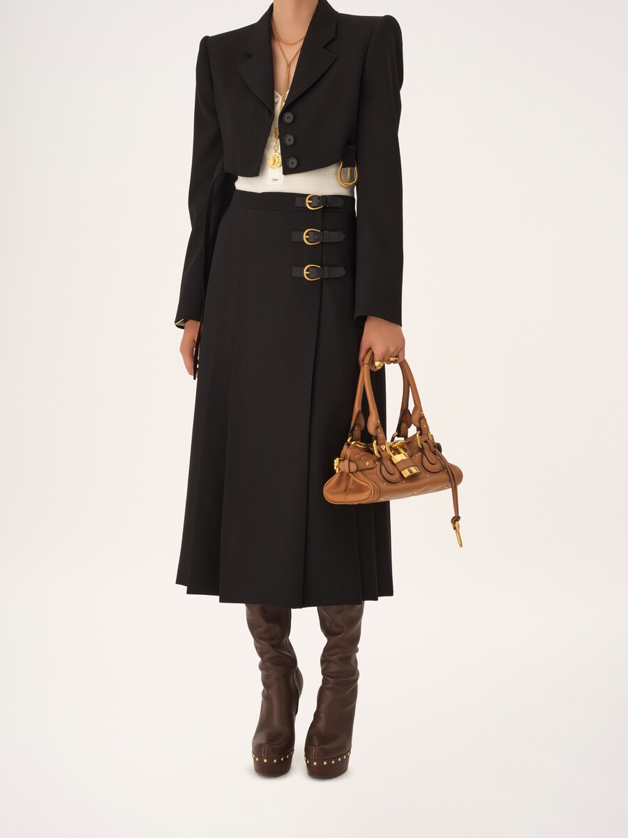 Kleine Paddington Bag aus genarbtem Leder - 8