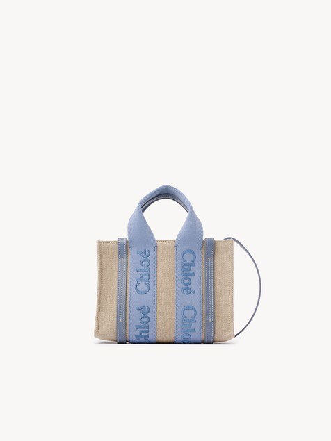 Mini sac cabas Woody en toile de lin