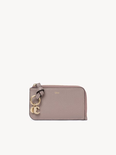 Alphabet wallet in grained leather