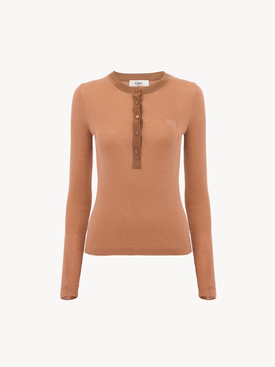 Camicia Henley in maglia di lana ultra sottile - 2