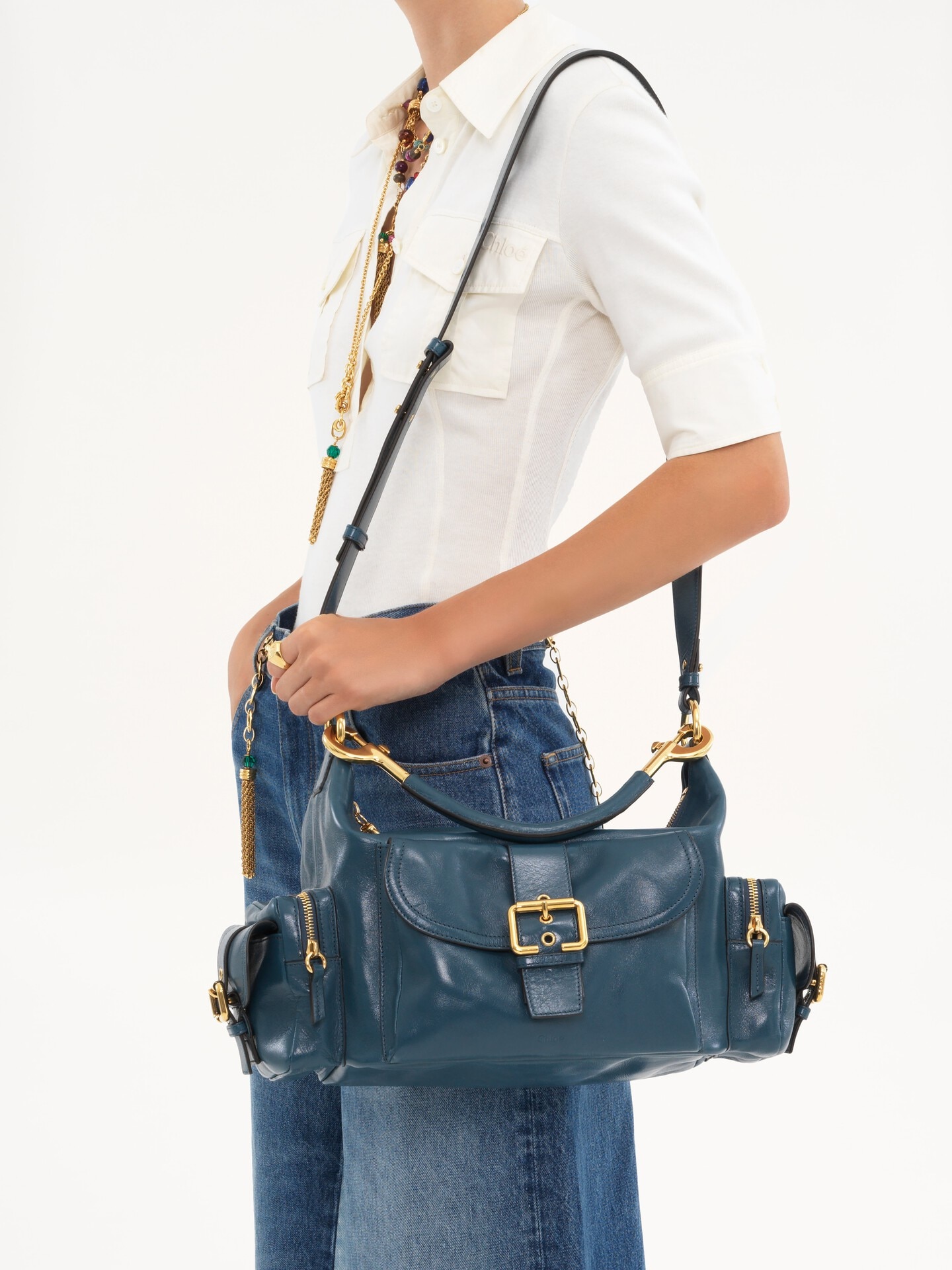 Sac Camera bag en cuir brillant - 3