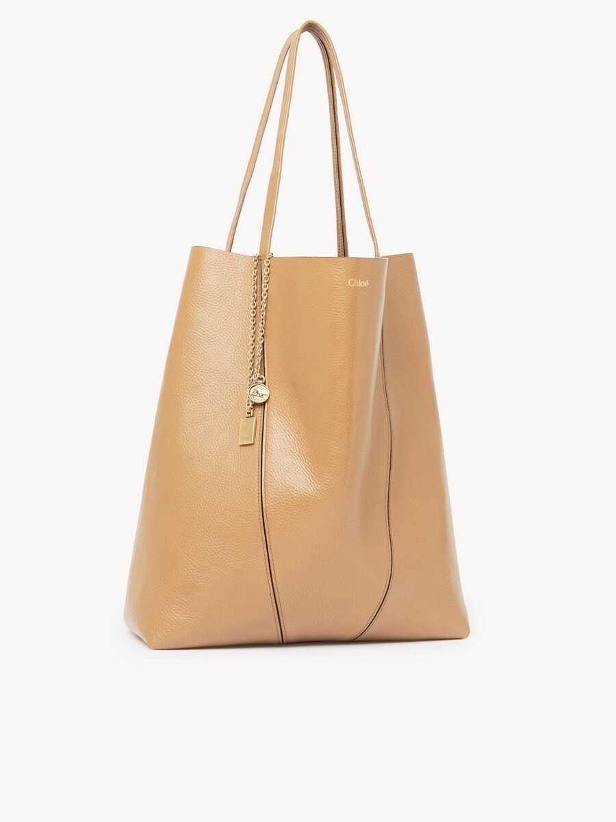 Bolso tote grande Chlo&eacute; Spin de cuero granulado - 6