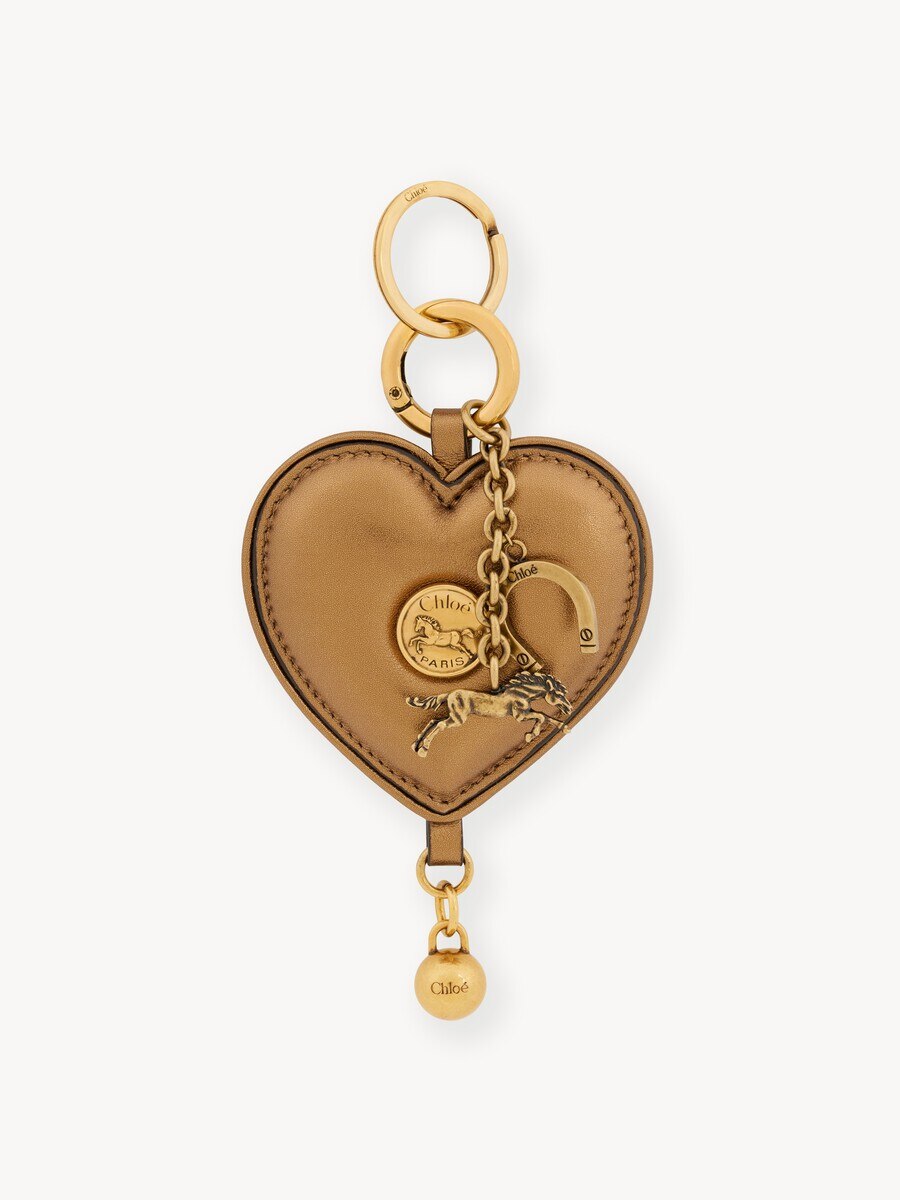 Chlo&eacute; Symbols Heart Schl&uuml;sselring mit Taschenanh&auml;nger aus Metallic-Leder - 2