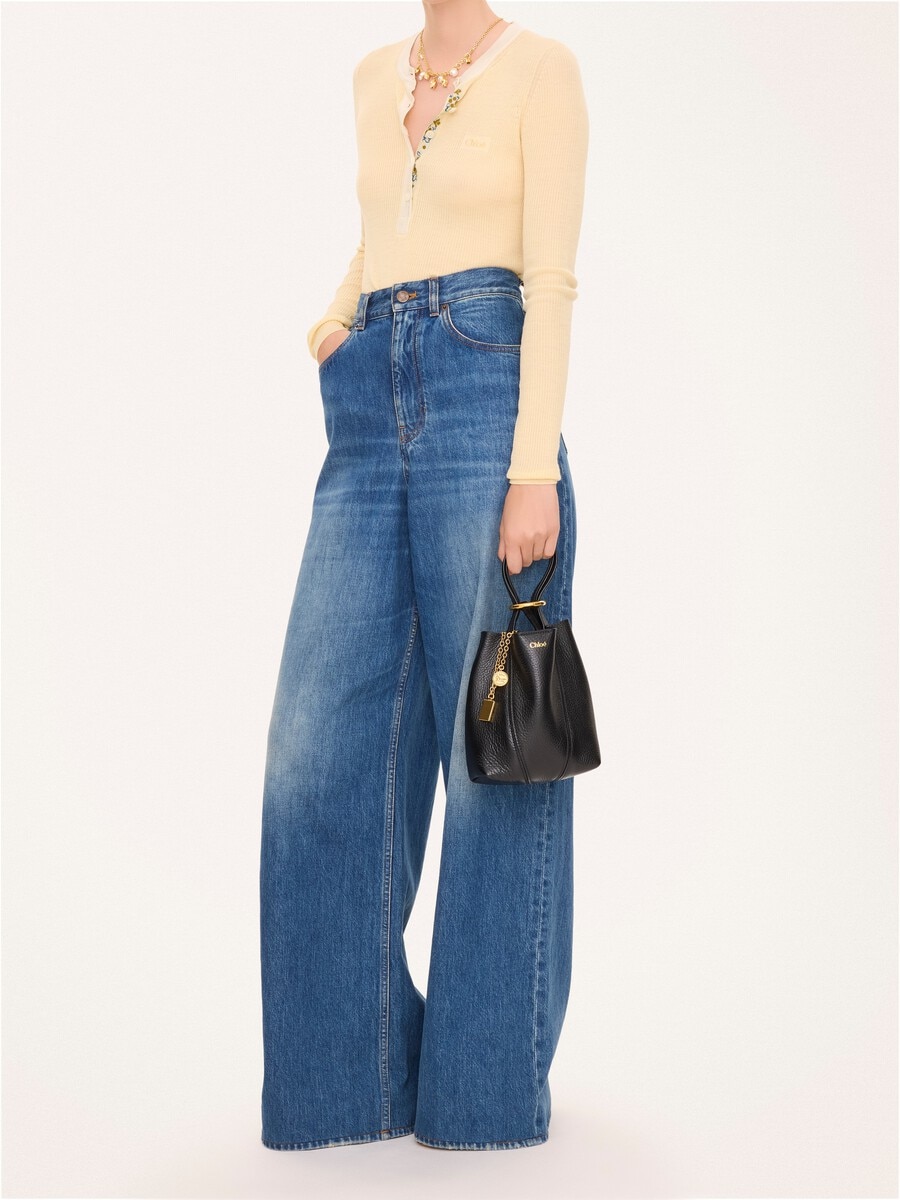 Small Chlo&eacute; Spin tote bag in grained leather - 6