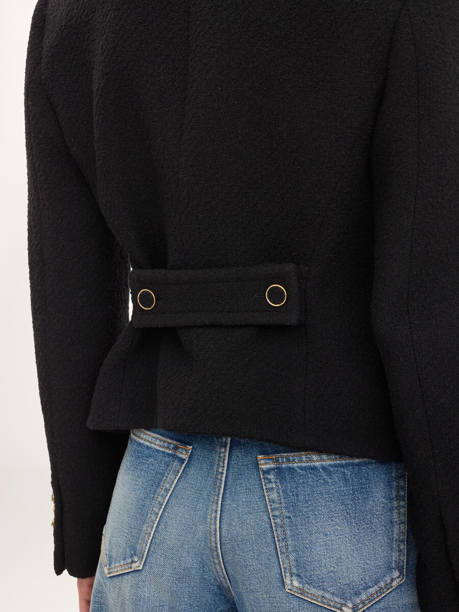 Veste blazer ajust&eacute;e en laine bouclette - 9