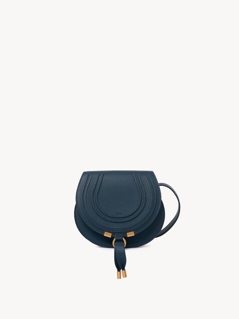 Bolso saddle peque&ntilde;o Marcie de cuero granulado