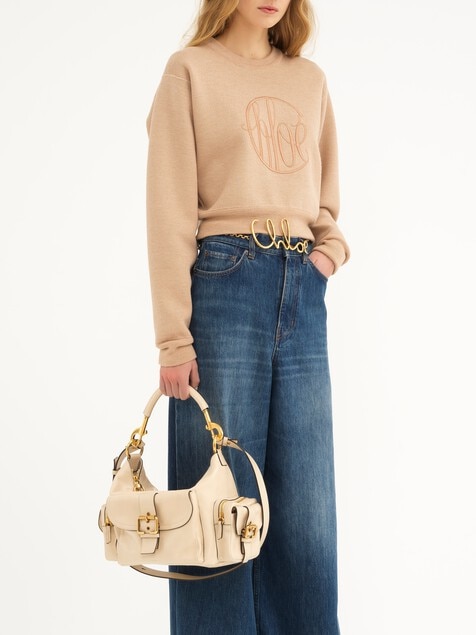 Sac Camera bag en cuir brillant