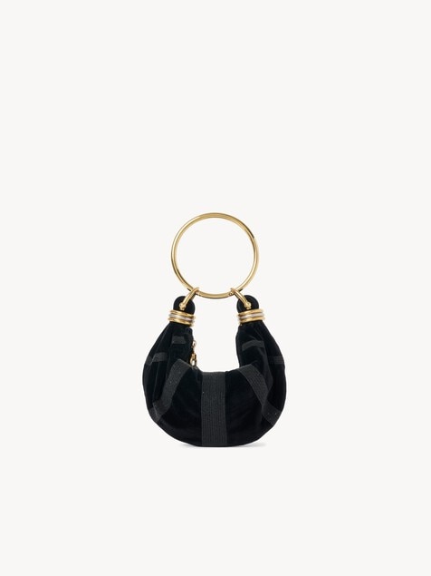 Mini Bracelet Hobo bag in suede leather
