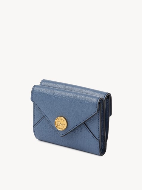 Small Envelope tri-fold in grained leather