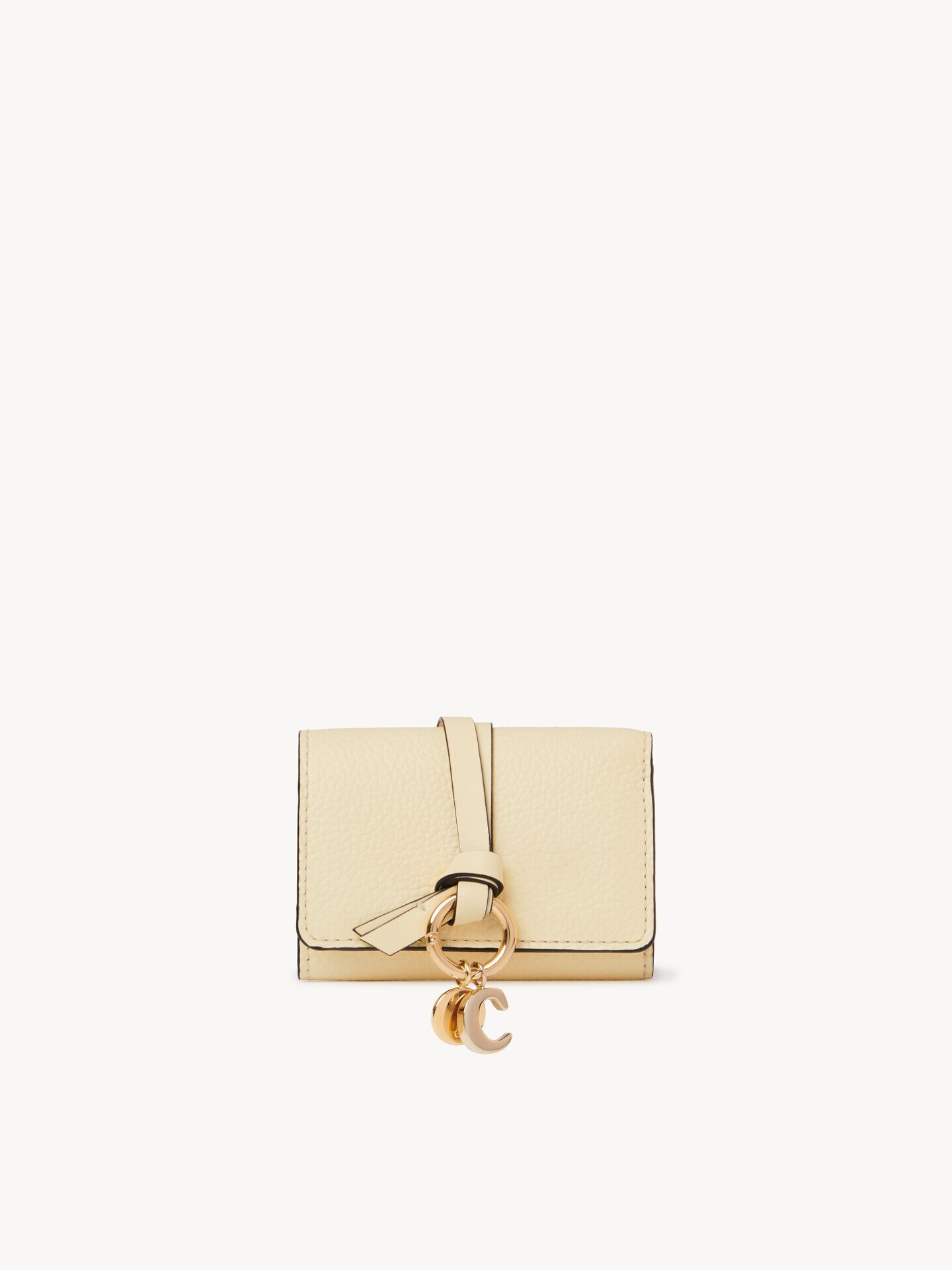 Mini Alphabet tri-fold in grained leather - 1.0