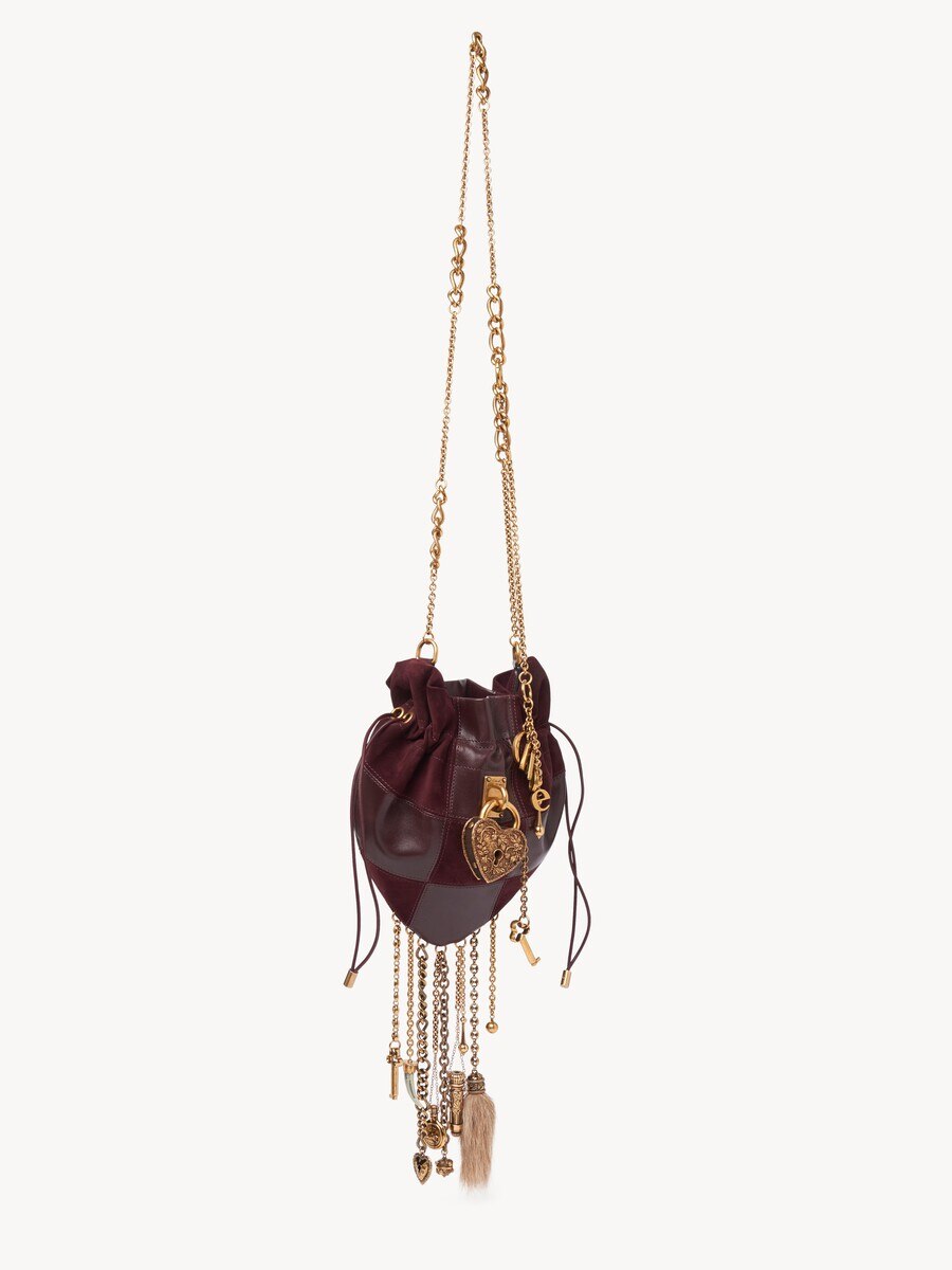 Ch&acirc;teau Treasures crossbody bag in grained & suede leather - 6