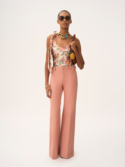 Einteiliger Badeanzug mit geknoteten Tr&auml;gern