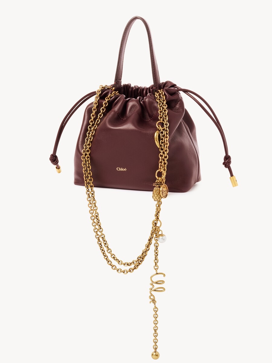 Mini Chlo&eacute; Icons shoulder bag with chain in soft leather - 3