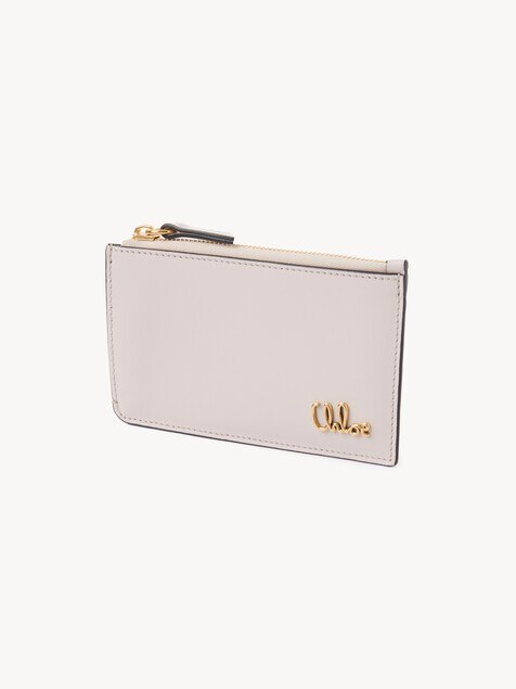 Petit porte-cartes et monnaie Chlo&eacute; Iconic en cuir grain&eacute;