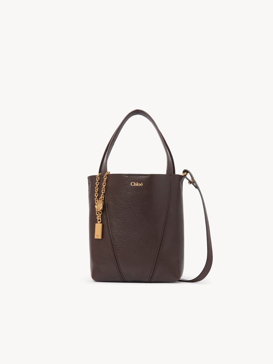 Small Chlo&eacute; Spin tote bag in grained leather - 1