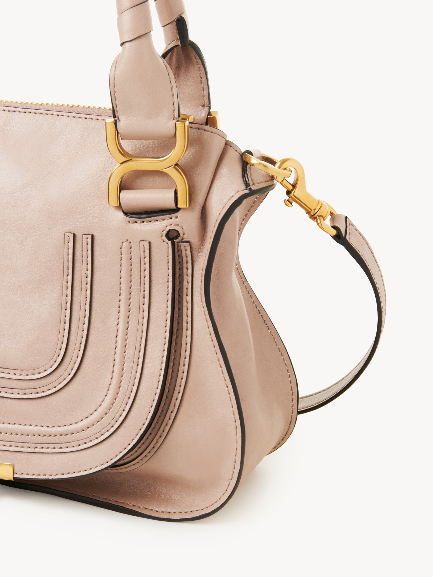 Kleine Marcie Tasche aus gl&auml;nzendem Leder - 4