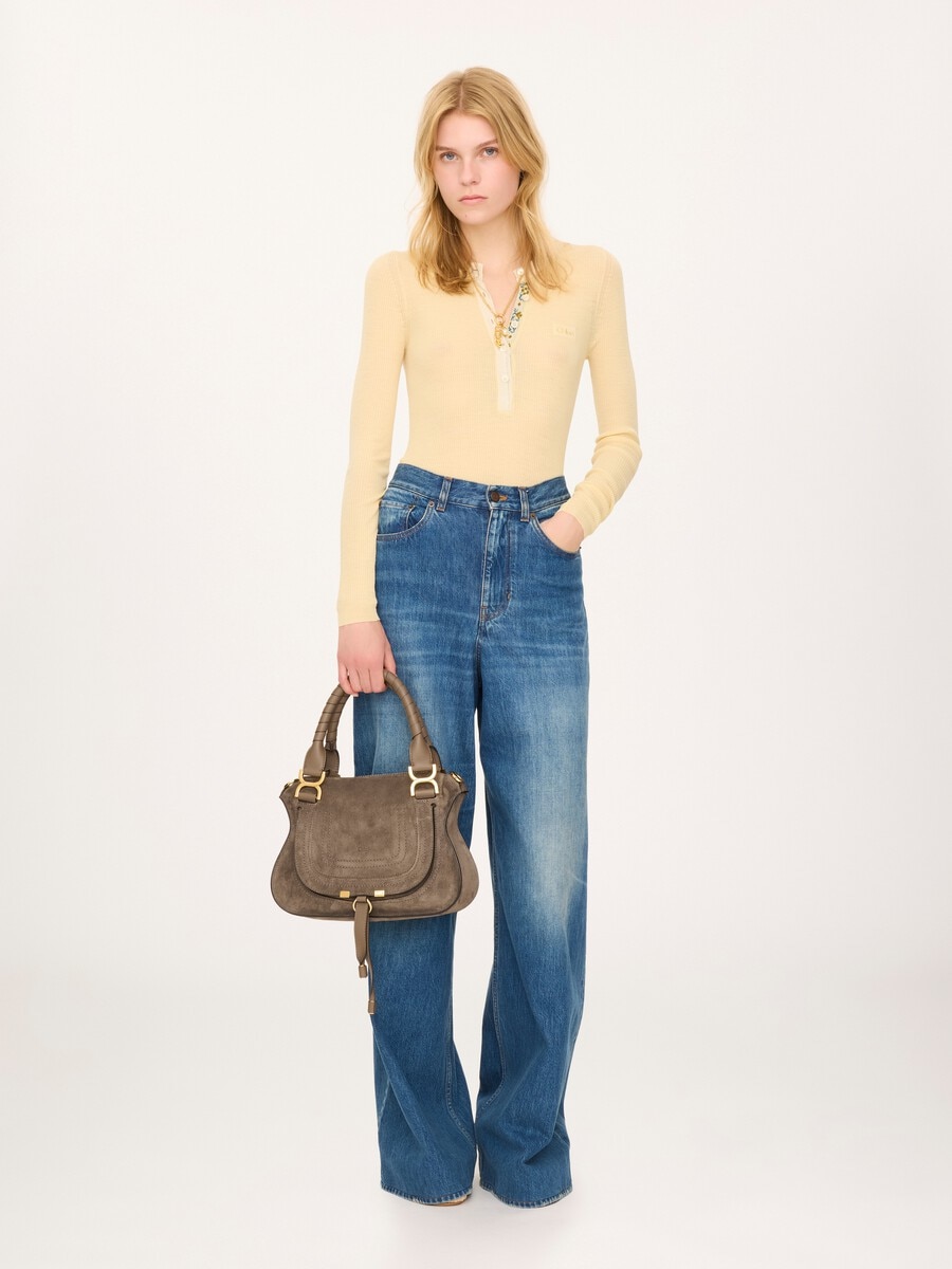 Small Marcie bag in suede leather - 9