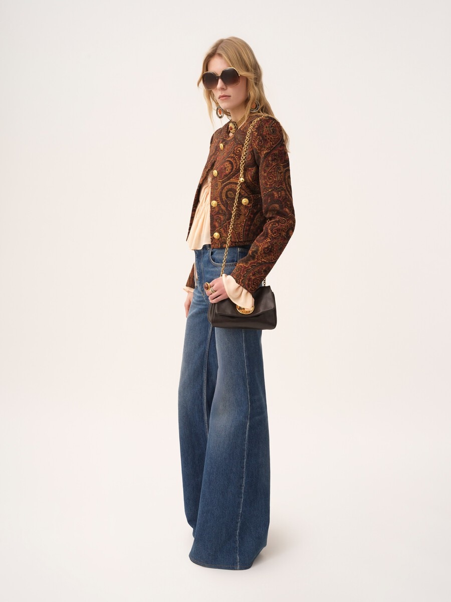 High-rise flare jeans in denim - 3