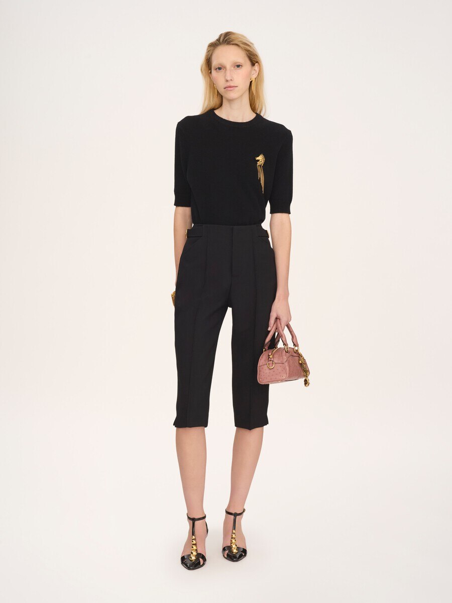 Short-sleeve sweater in a merino & cashmere wool knit - 3
