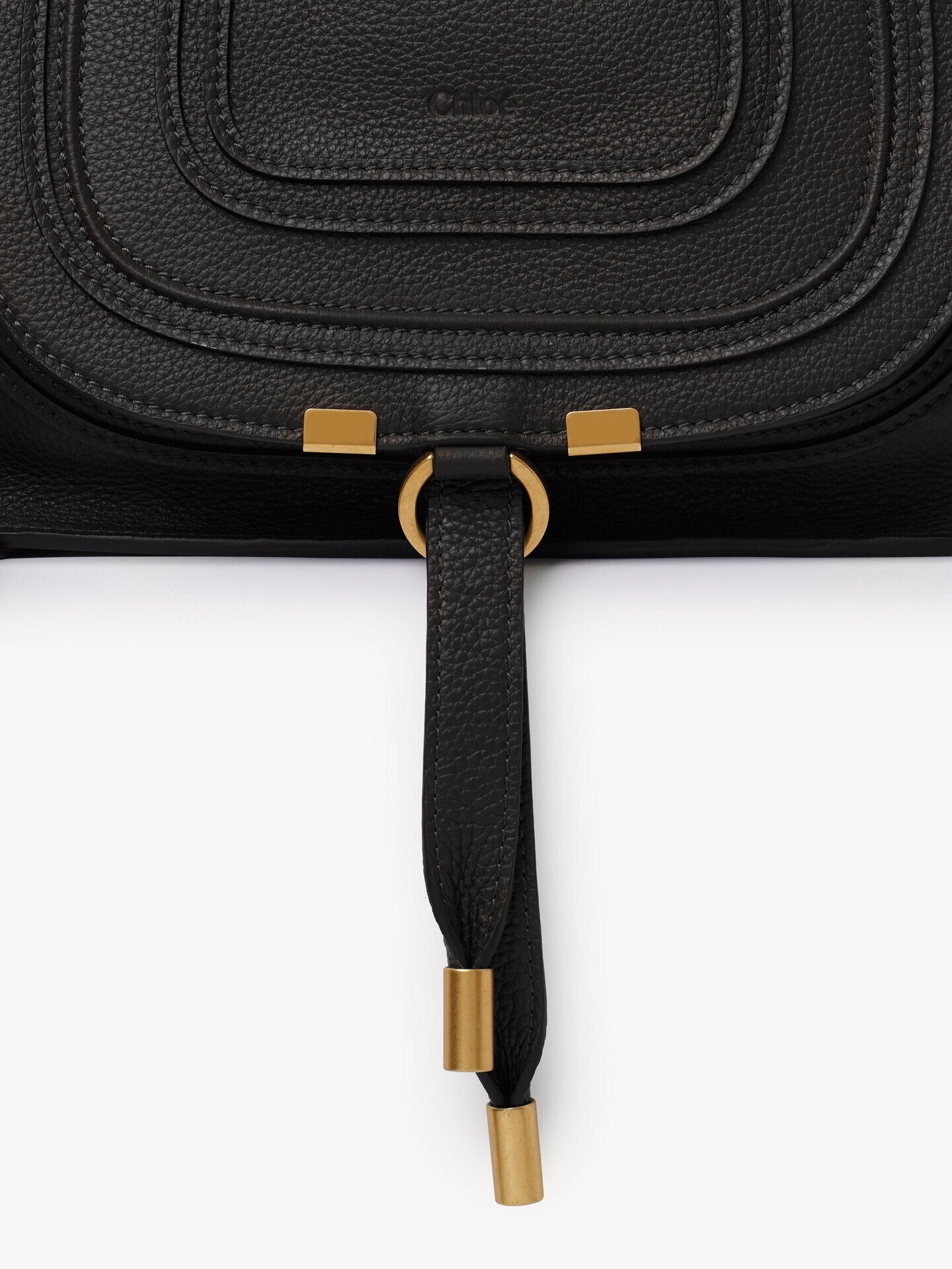 Small Marcie bag in grained leather - 7.0