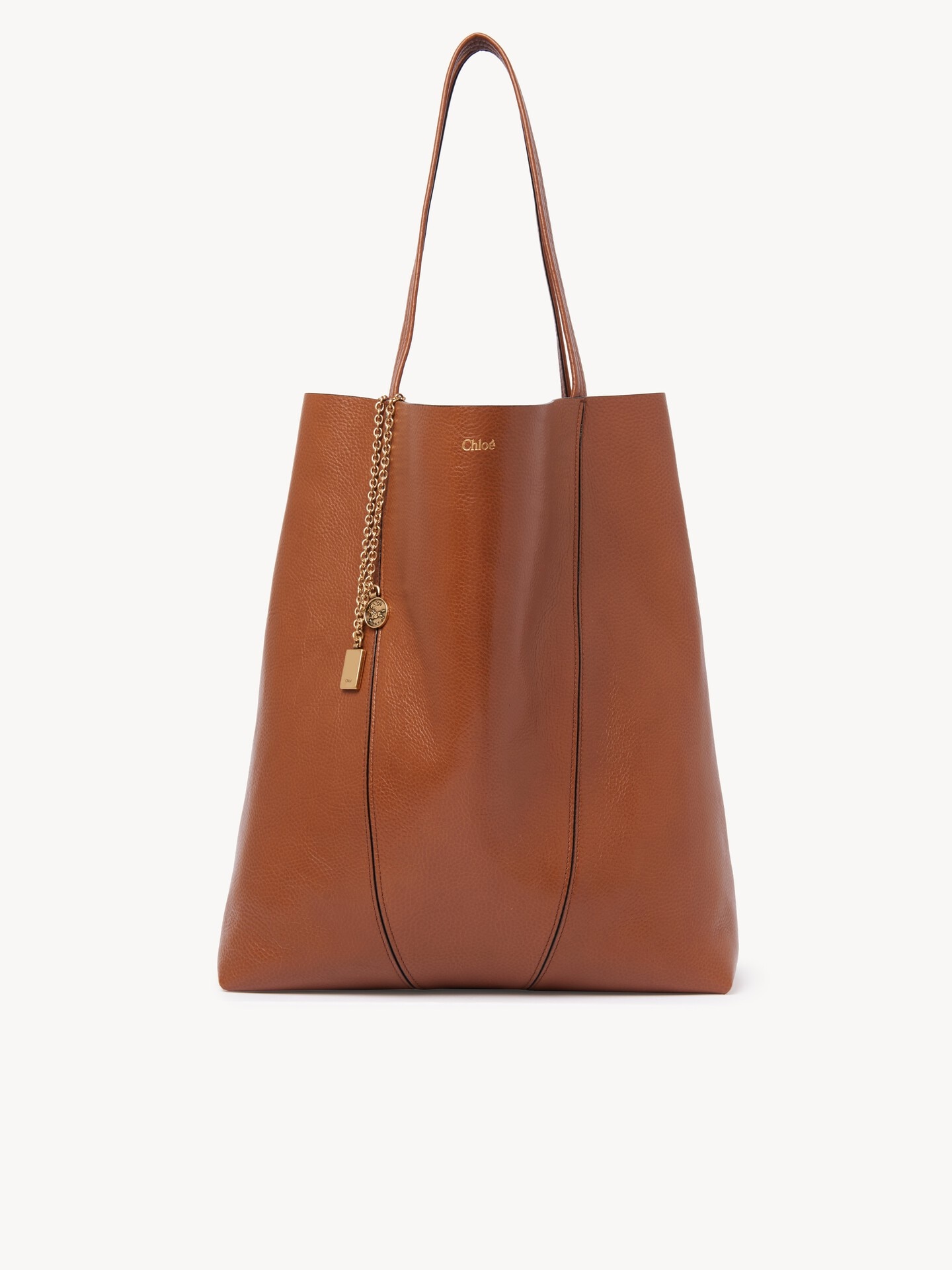 Bolso tote grande Chlo&eacute; Spin de cuero granulado - 1