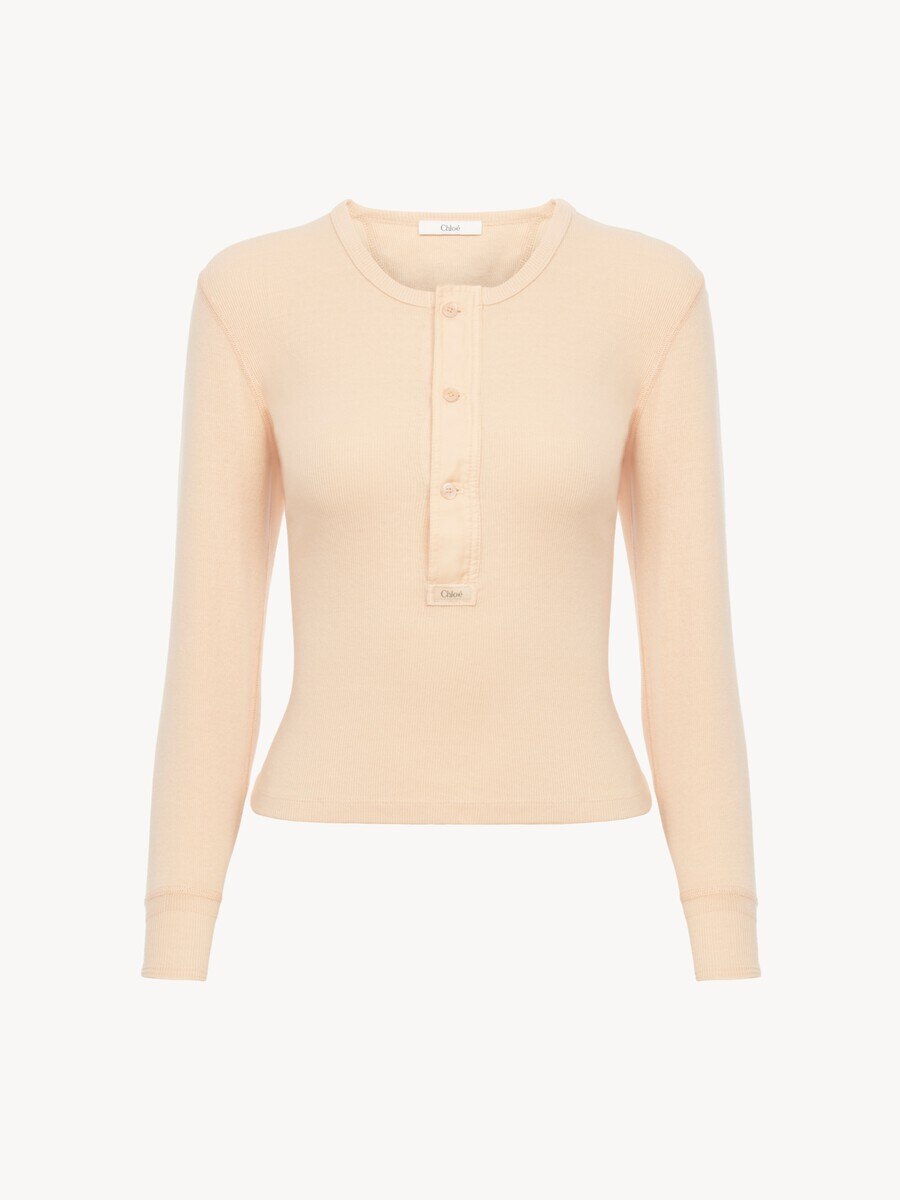 Henley shirt in cotton jersey - 1