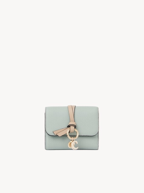 Small Alphabet tri-fold in grained leather