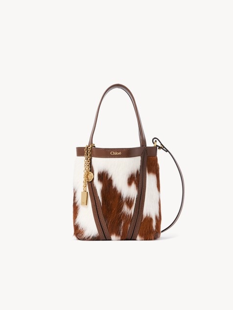 Small Chlo&eacute; Spin tote bag in hair-on leather