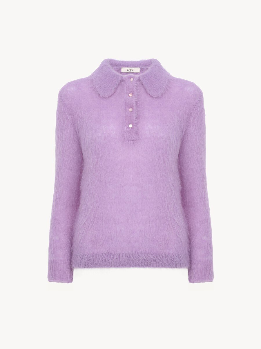 Polo-Pullover aus Alpakawollstrick - 2