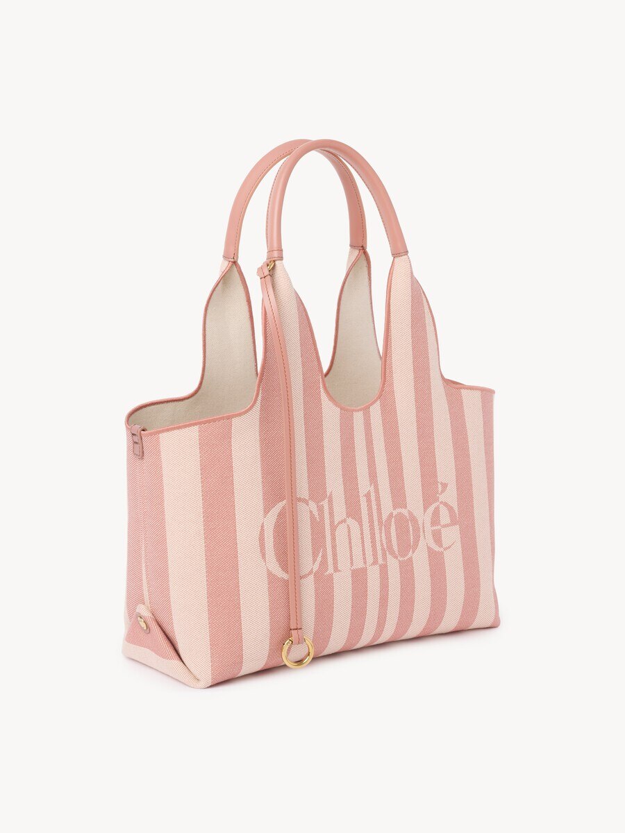 Chlo&eacute; Stripy east-west tote bag in jacquard - 4