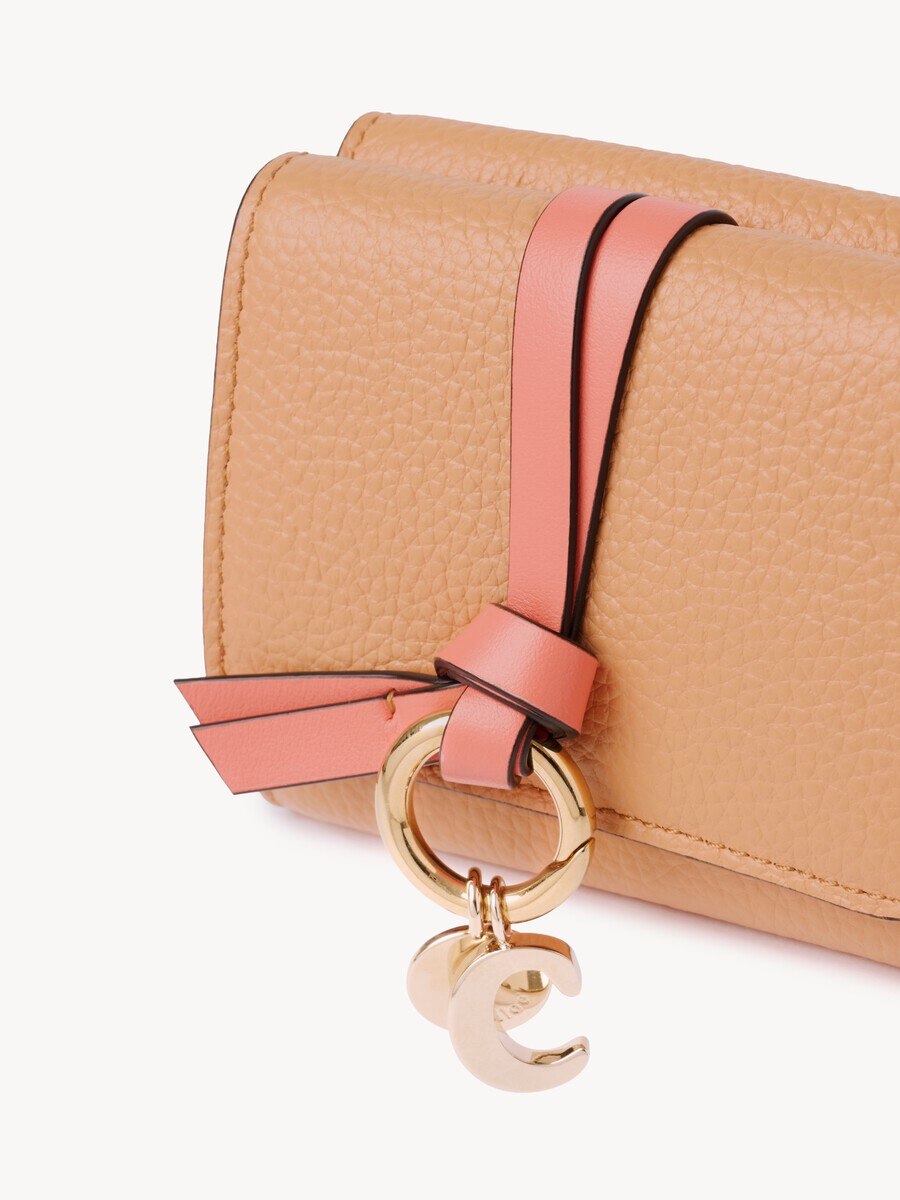 Mini Alphabet tri-fold in grained leather - 5