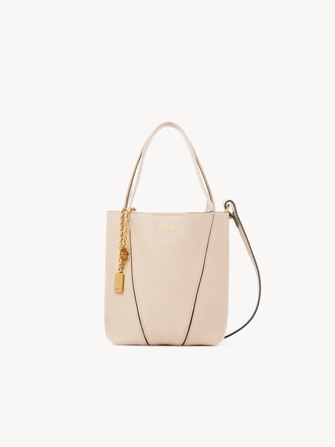 Petit sac cabas Chlo&eacute; Spin en cuir grain&eacute;
