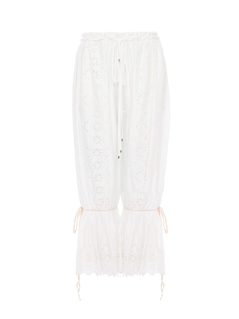 Pantalon fluide &agrave; coulisse en coton souple