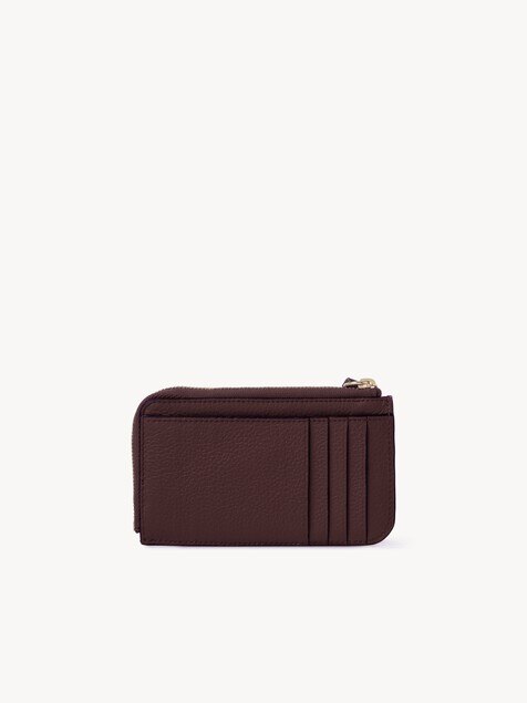 Alphabet wallet in grained leather