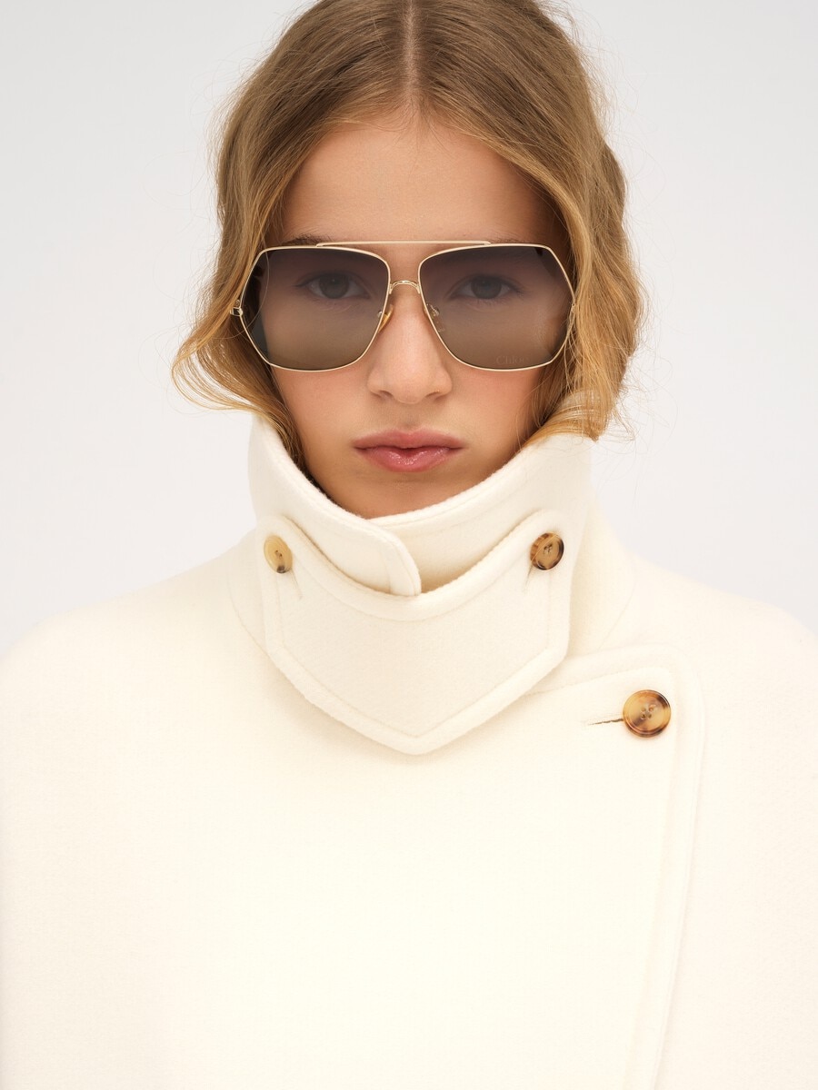 Oversized short coat in wool - 6