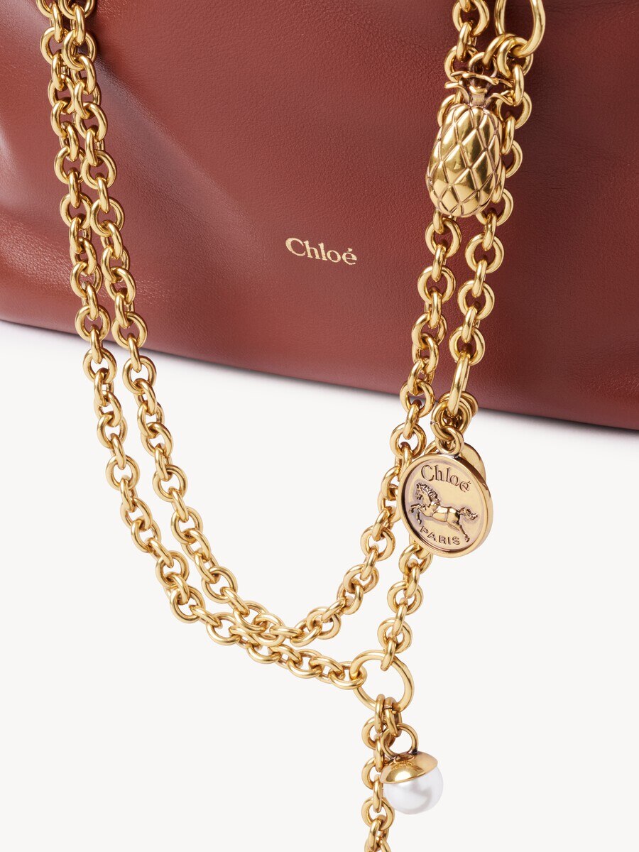 Small Chlo&eacute; Icons shoulder bag with chain in soft leather - 7