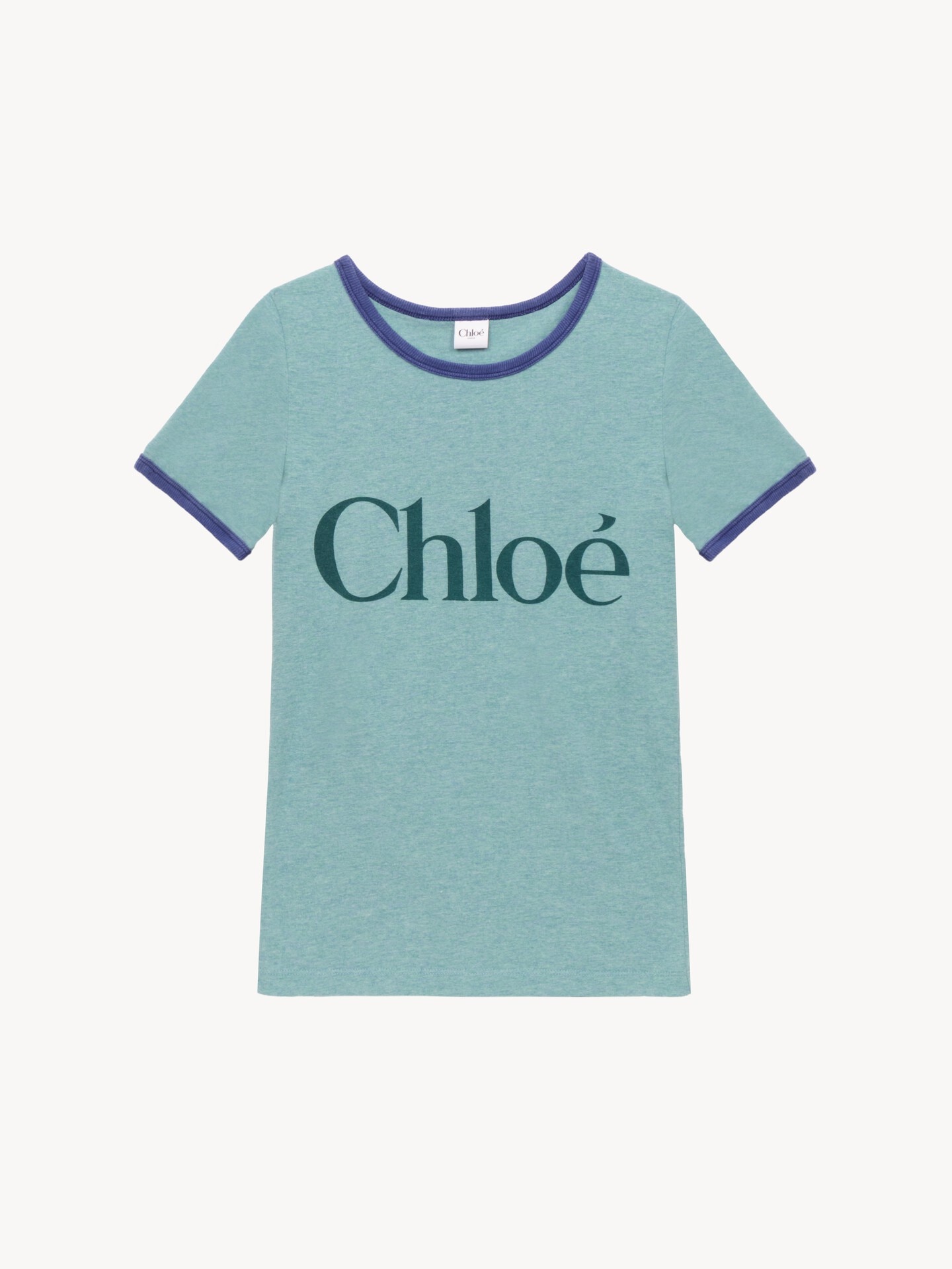 Fitted logo T-shirt in cotton-mix jersey - 1