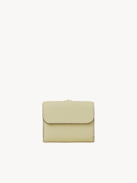 Small Alphabet tri-fold in grained leather