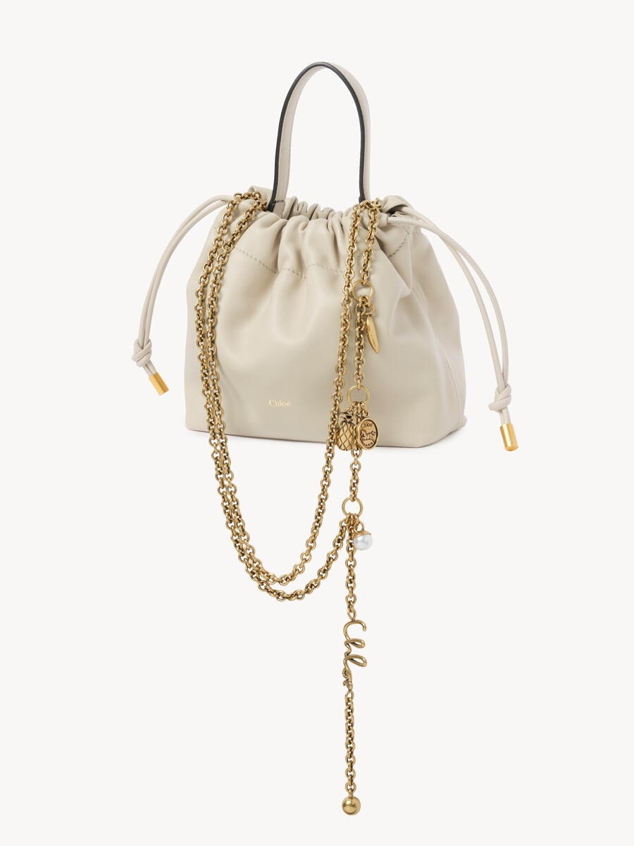 Mini sac cha&icirc;ne port&eacute; &eacute;paule Chlo&eacute; Icons en cuir lisse - 3