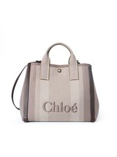キャンバス製Chloé Carryトートバッグ 茶色 - Chloé