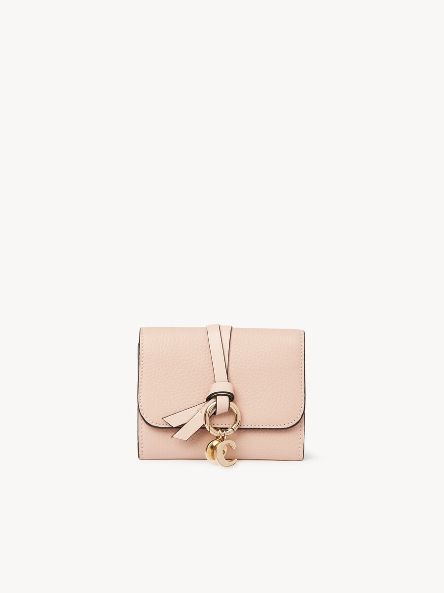 Small Alphabet tri-fold in grained leather - 1