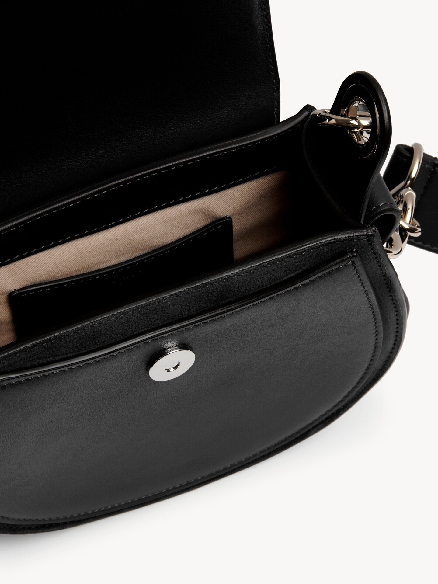 Small Tess bag in shiny & suede leather - 7