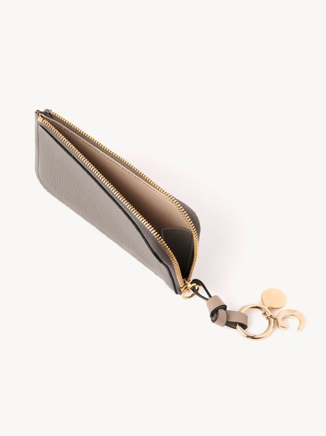 Alphabet wallet in grained leather