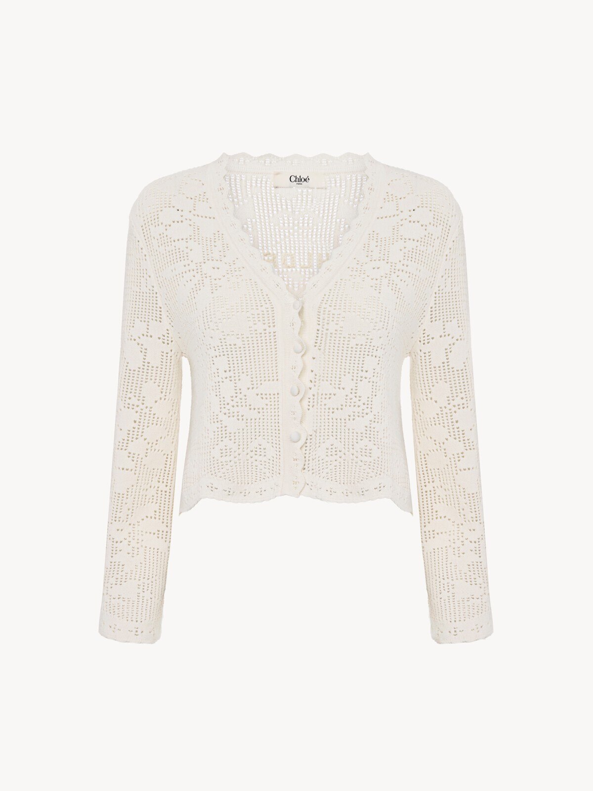 Chloé Cropped cardigan in a cotton knit | Thumbnail 2