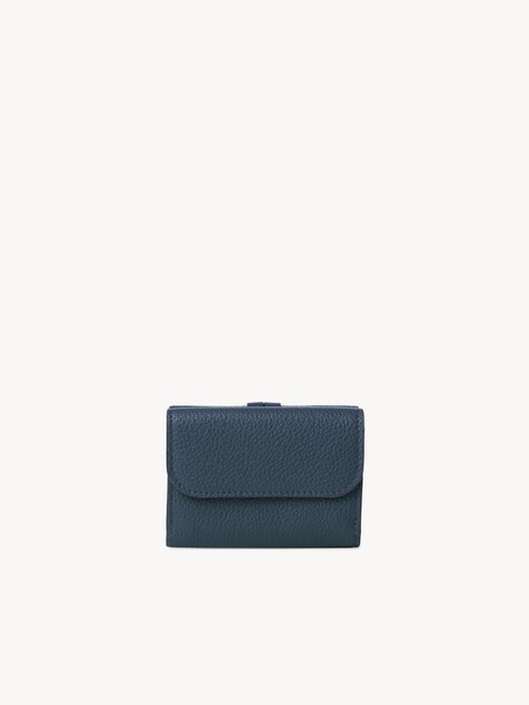 Mini Alphabet tri-fold in grained leather